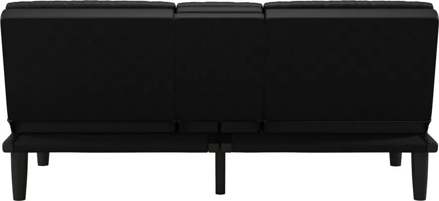 Черен разтегателен диван от изкуствена кожа 191 cm Maine – Støraa