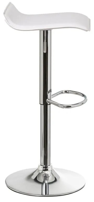 Бели тапицирани бар столове в комплект с регулируема височина 2 бр. (височина на седалката 63 cm) – Casa Selección