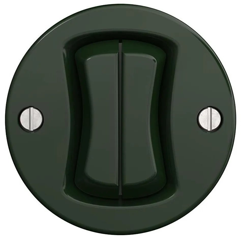 Kliklap - Ретро двойно безрамково бутонче зелено