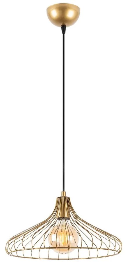 Висящо осветително тяло в златист цвят с метален абажур ø 36 cm Depay – Opviq lights