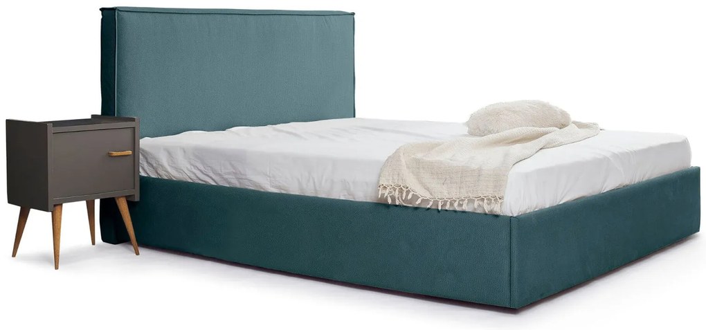 Тапицирано легло Pure-Petrol-90 x 200-Ξύλα Ελάτου