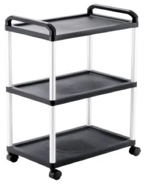 Количка на 3 нива 50x31.5x70см черна GX-032G