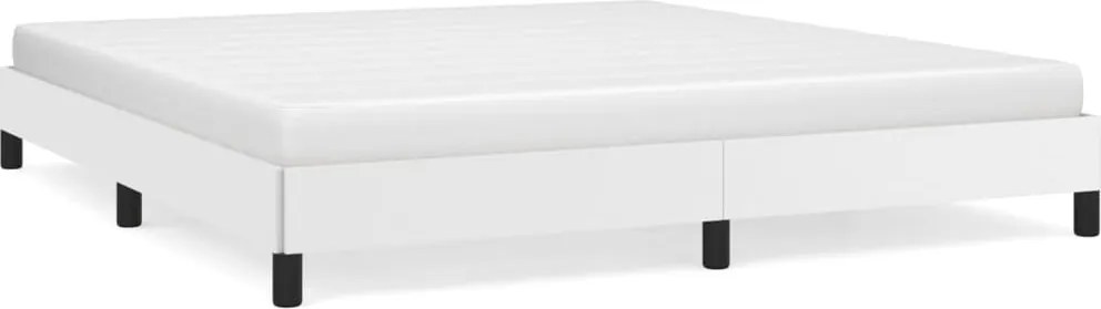 346911 vidaXL Рамка за легло бяла 160x200 см изкуствена кожа