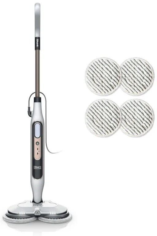 Парочистачка Shark Steam & Scrub S8201EU, 1120W, 0.35 л, 3 настройки, Чистене без химикали, 150 об/м, Steam Blaster, Бял