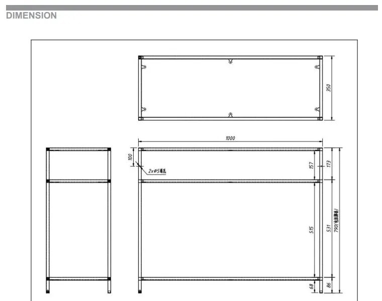Черна конзолна маса 100x35 cm Seaford - Actona