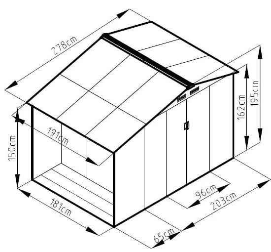 Градинска къща Luke A-2 – Rojaplast