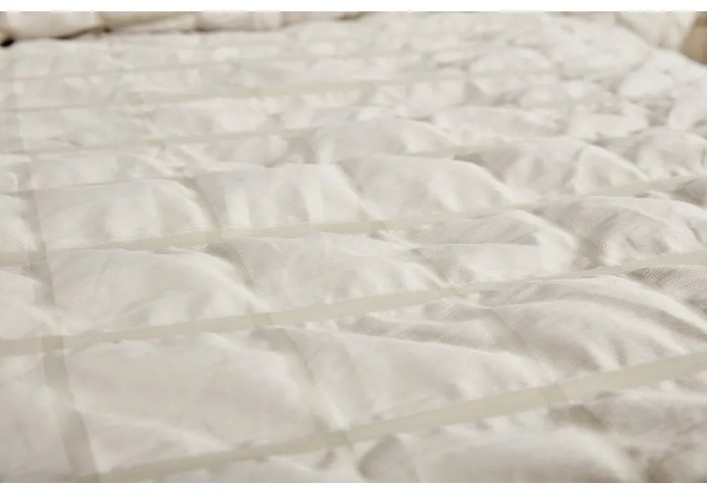 Бежово крепово спално бельо за единично легло 140x200 cm Naomi – My House