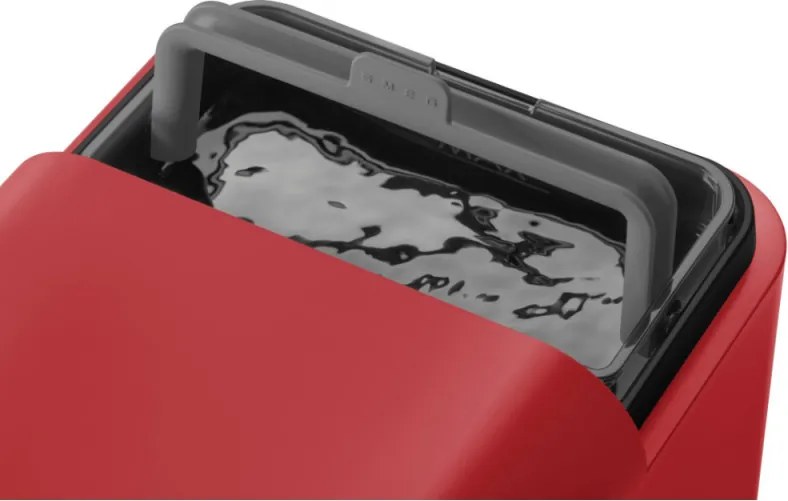 Еспресо машина SMEG Collezione BCC02RDMEU, 1350 W, 19 bar, 1.4 л, 8 функции, Вградена мелачка, Дюза за пара, Червен