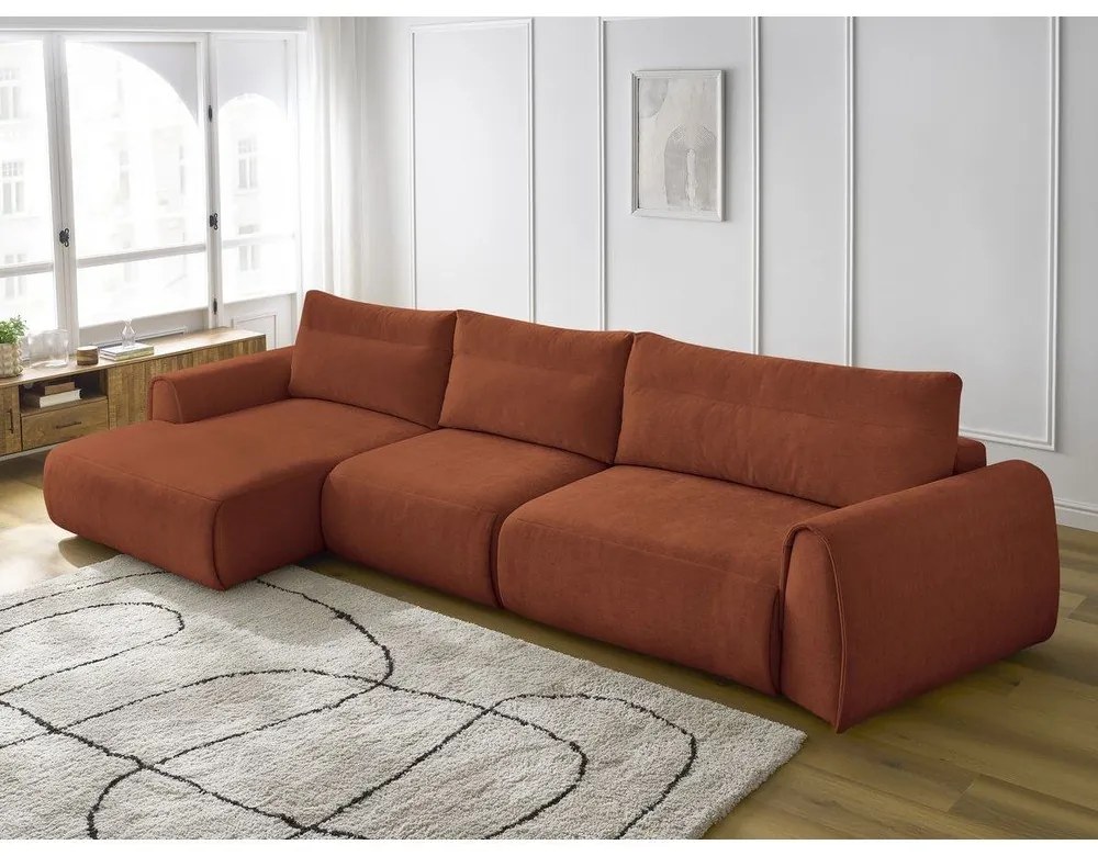 Оранжев ъглов диван Aden – Bobochic Paris