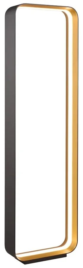 Черна LED подова лампа с гласово управление/ управление чрез мобилно приложение с метален абажур (височина 109 cm) Cizione – CINQUE