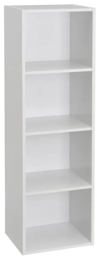 Бяла библиотека 30x106x24 cm Cube – Casa Selección