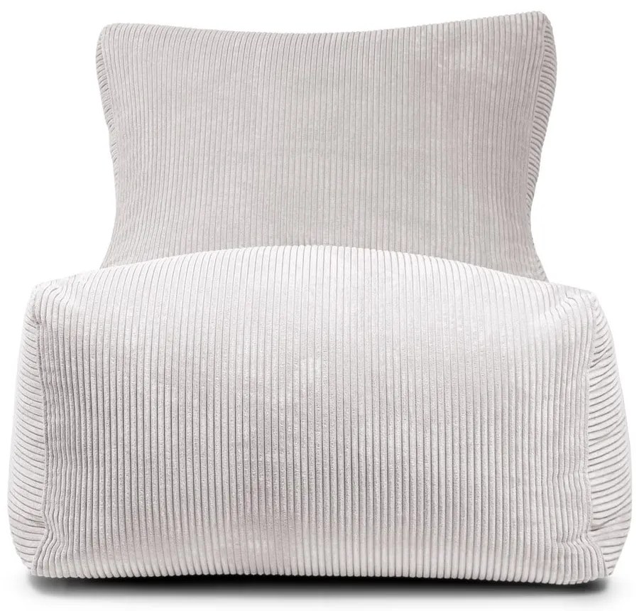 Светлосив пуф от рипсено кадифе Seat 100 Lounge – SLOWDOWN