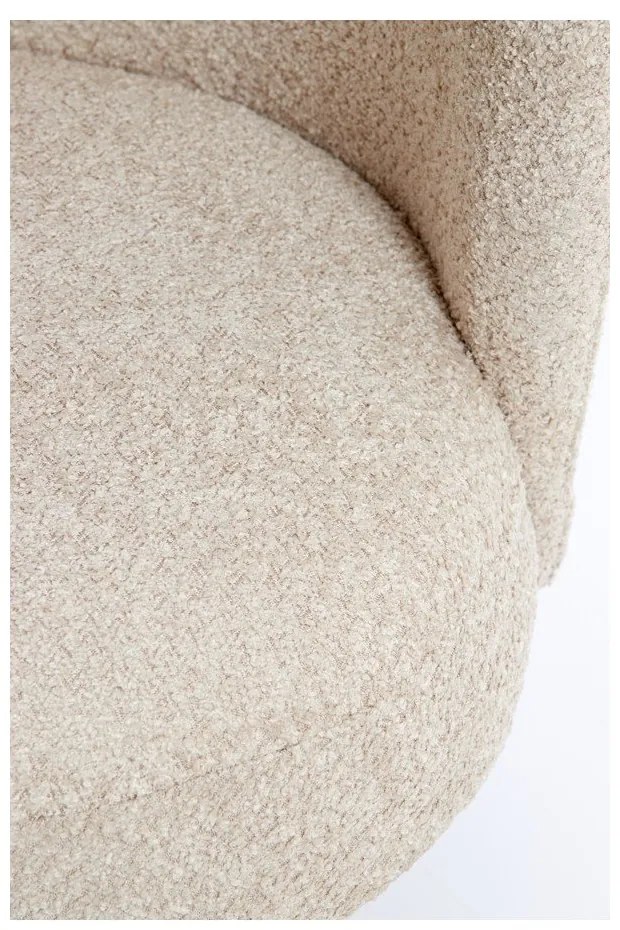 Кремав фотьойл от плат букле Dieyda - Light &amp; Living