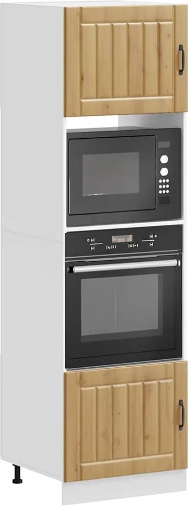 3315050 vidaXL Шкафове за фурна, 2 бр., "Lucca", дъб Artisan, инженерна дървесина