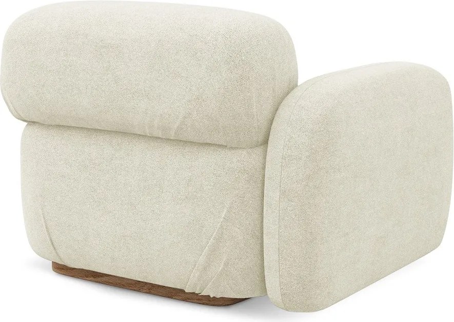 Кремав модул за диван от букле (ляв ъгъл) Ailani – Makamii