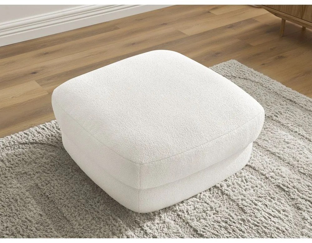 Бяла табуретка от букле Leonore – Bobochic Paris