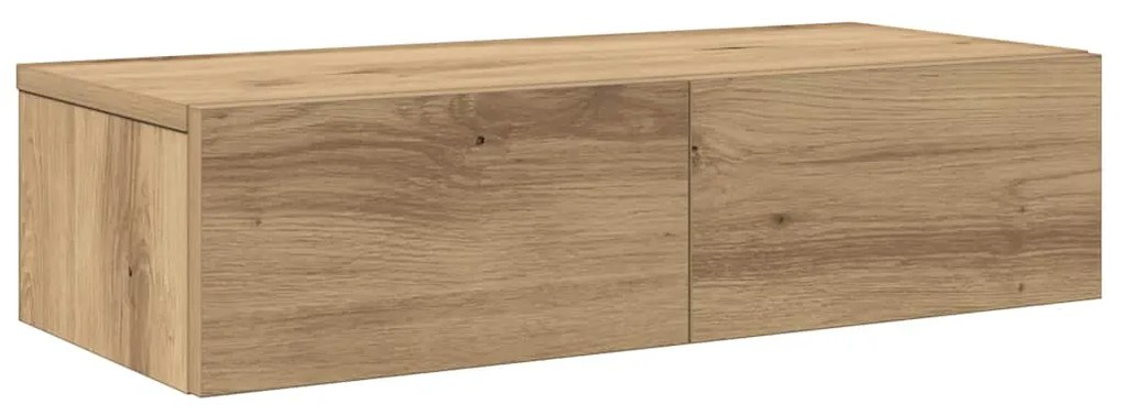 859976 vidaXL Стенен рафт с чекмеджета 60x26,5x15 см инженерно дърво