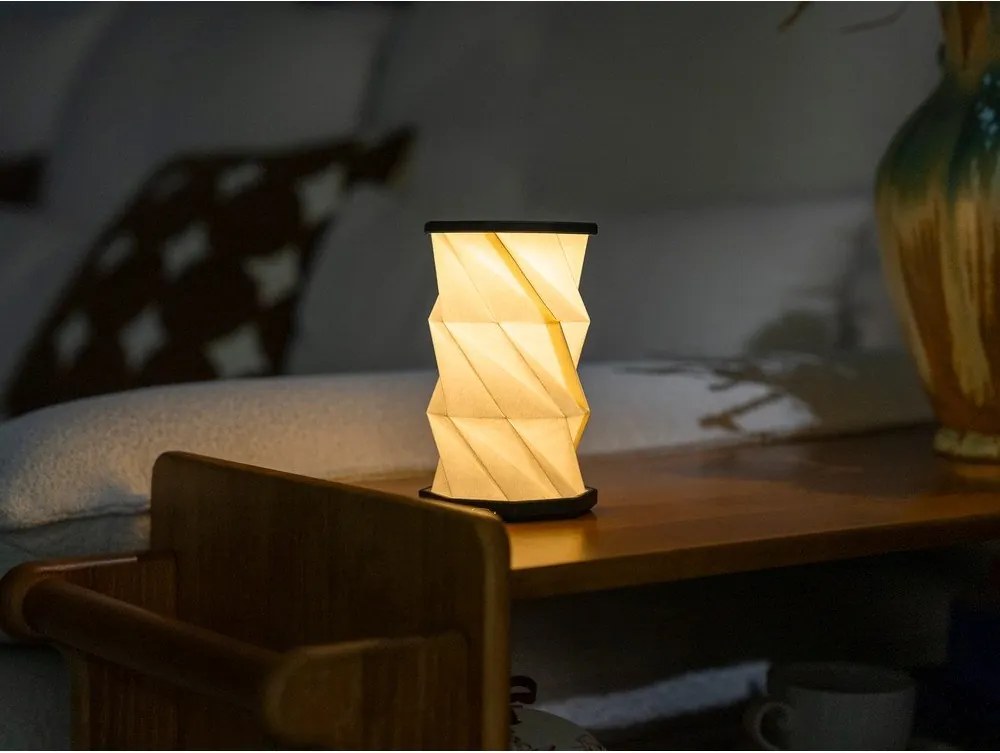 Бяла/черна преносима светлинна декорация с USB ø 8 cm Twist – Gingko