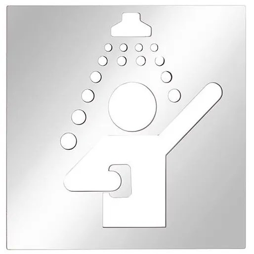 Икона Душ 12x12 см, от неръждаема стомана, сребриста