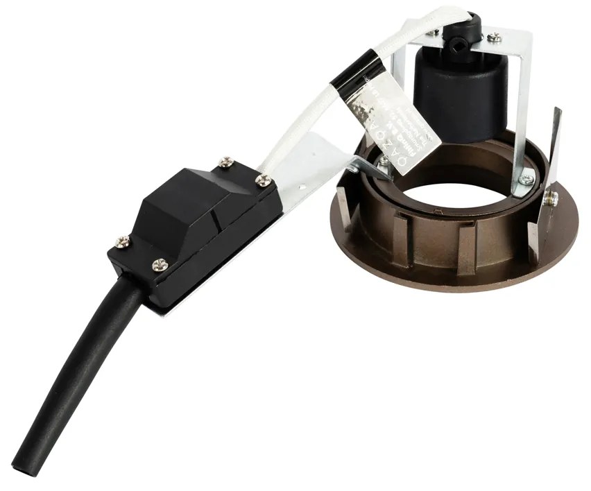 Комплект от 12 модерни вградени прожектори тъмен бронз, накланящи се - Cisco