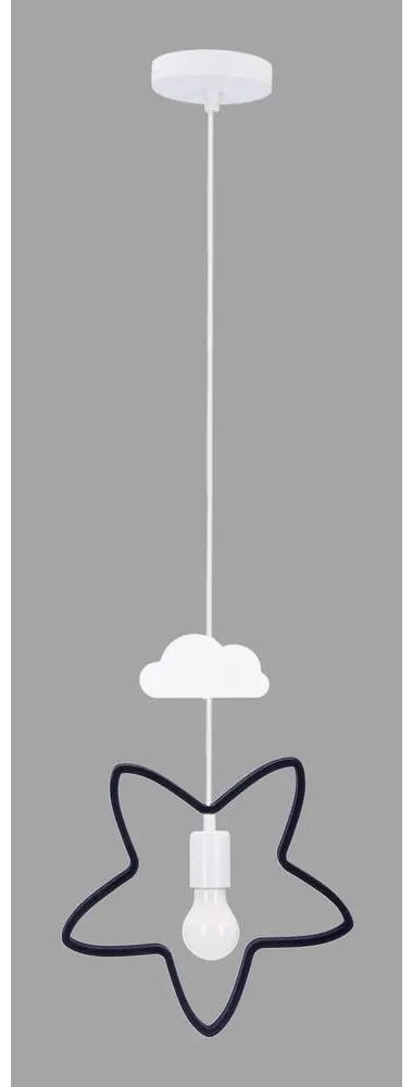 Черно-бяла детска лампа с метален абажур Single - Candellux Lighting