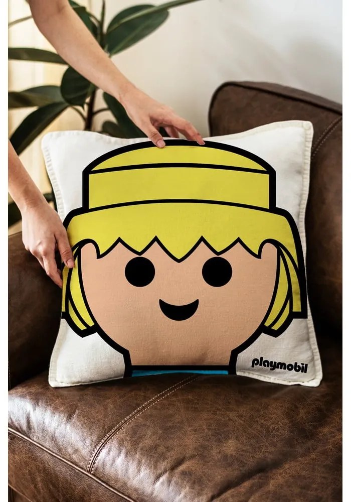 Детска възглавница със смес от лен – Playmobil