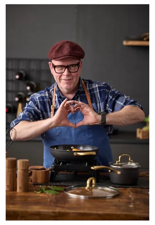 Алуминиево гърне с капак и незалепващо покритие подходящо за индукционен котлон 2,6 l – Holm