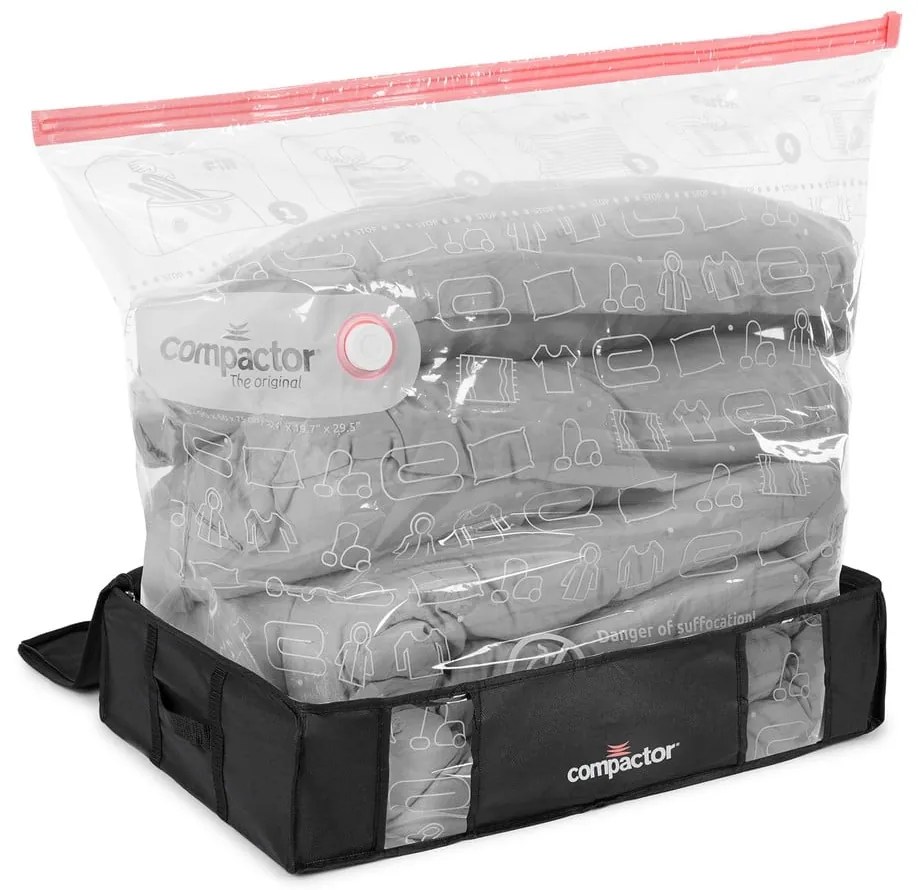 Черна кутия за съхранение под леглото XXL Black Edition 3D, 145 л - Compactor