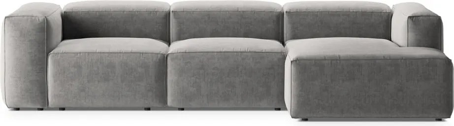 Светлосив ъглов диван (десен ъгъл) Bergamo – Cosmopolitan Design