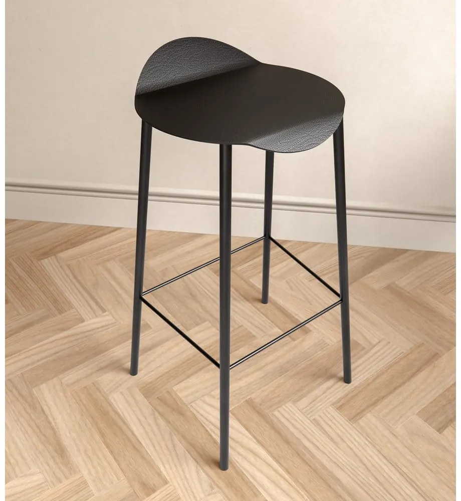 Черен кожен бар стол Flamingo Bull – LIND DNA