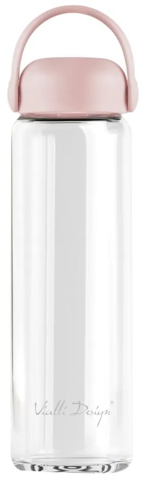 Розова стъклена бутилка 540 ml Fuori – Vialli Design