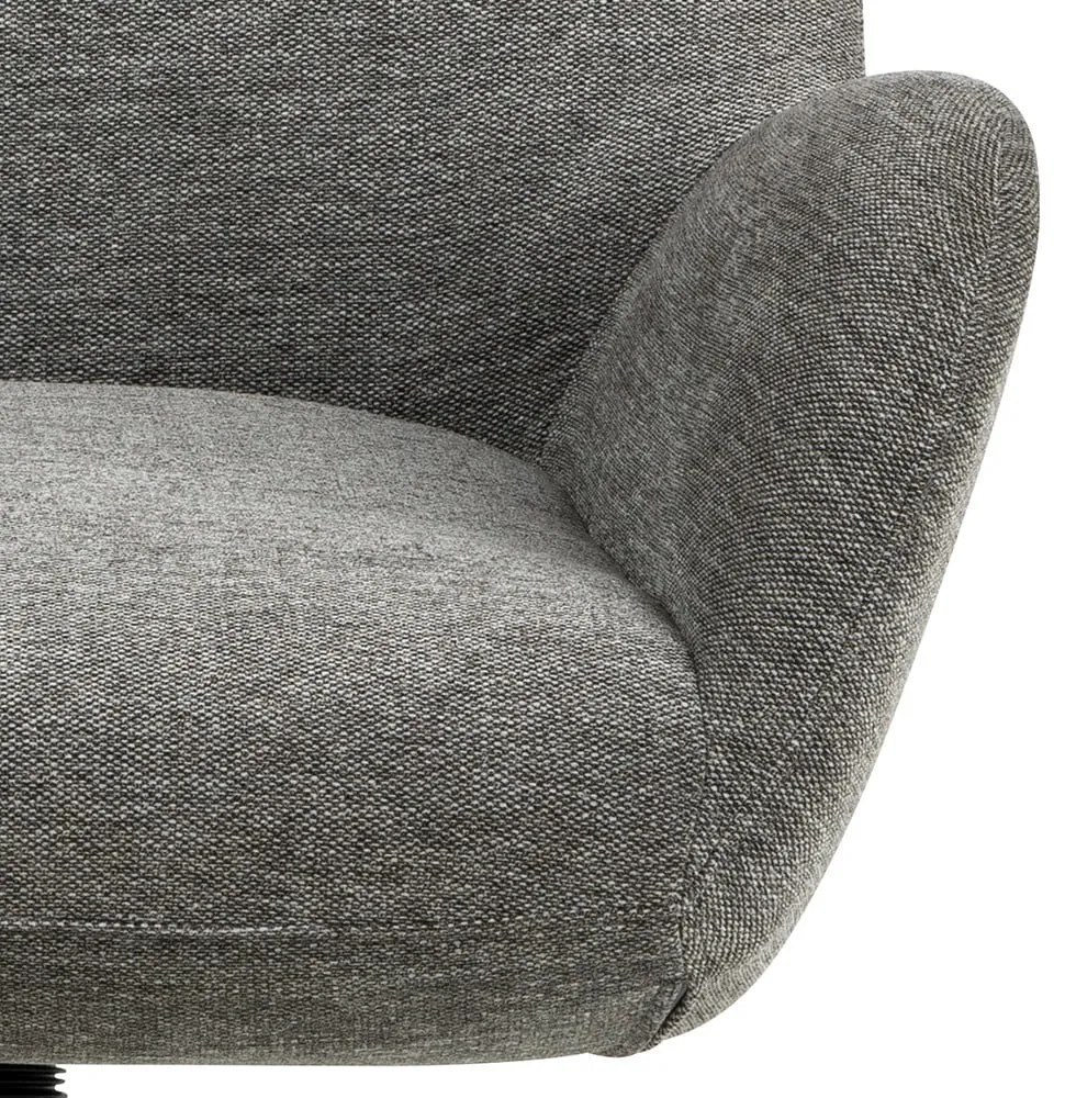 Антрацитно сив комплект от ухо и табуретка за крака Talgarth - Actona