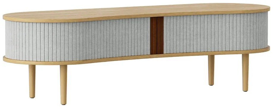 Масичка за телевизор с дъбов декор в сиво-натурален цвят 140x40 cm Audacious - UMAGE