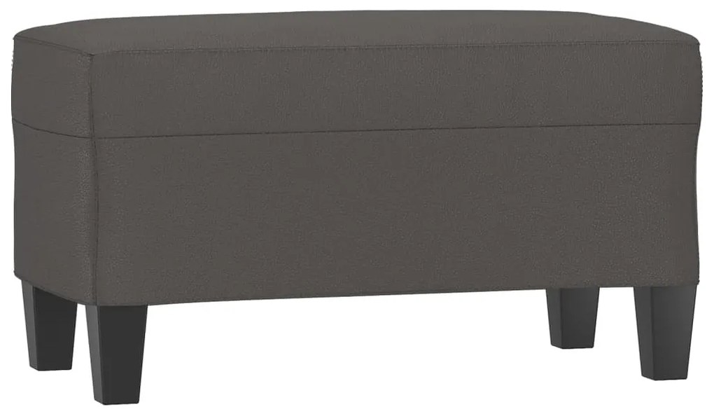 349442 vidaXL Пейка, сива, 70x35x41 см, изкуствена кожа