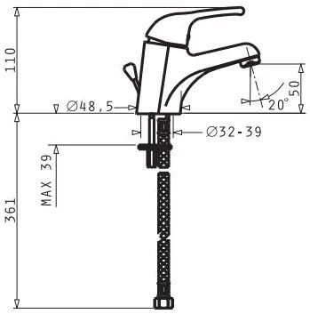 Кран за тоалетна Pyramis Solfegio
