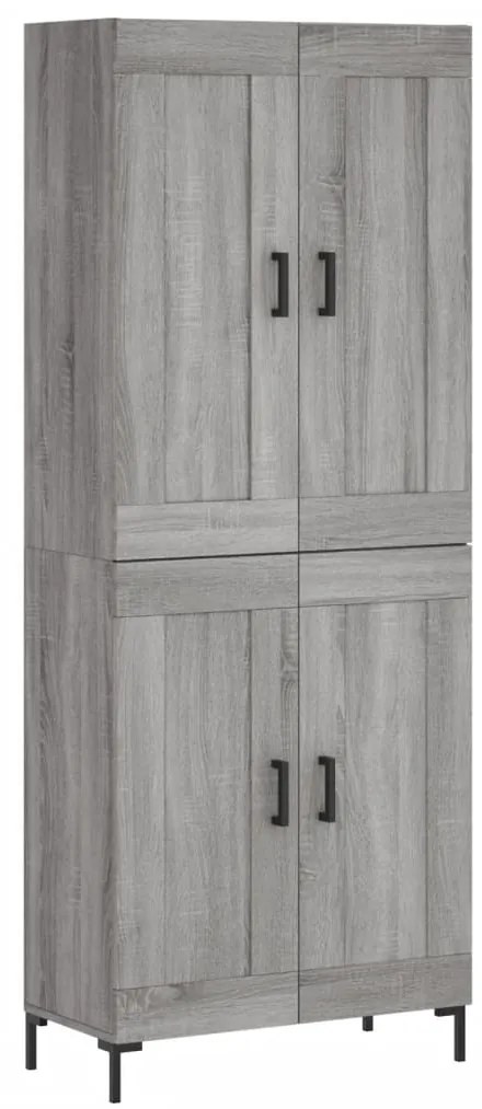 3199687 vidaXL Висок шкаф, сив сонома, 69,5x34x180 см, инженерно дърво