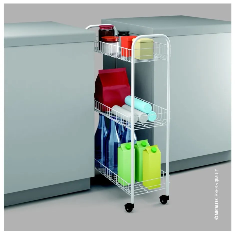 Триетажна подвижна стойка за баня , 23 x 84 cm Laundry - Metaltex