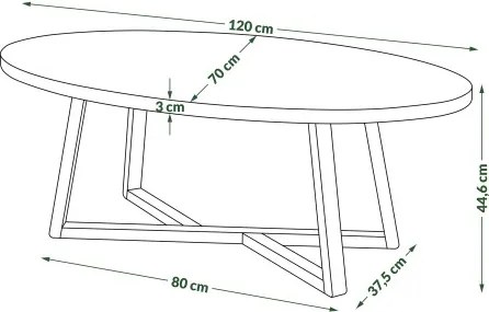 ОАЗИС Естествен дъб - ДЪРВЕНА ХОЛНА МАСА МОДЕРНА ОВАЛНА