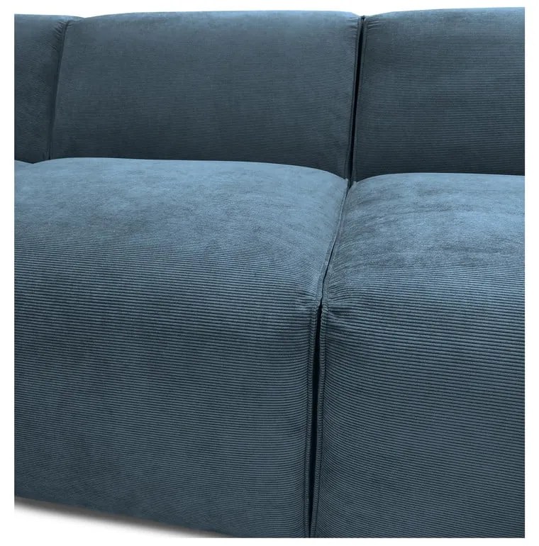 Син ъглов диван от рипсено кадифе (десен ъгъл) Sting – Scandic