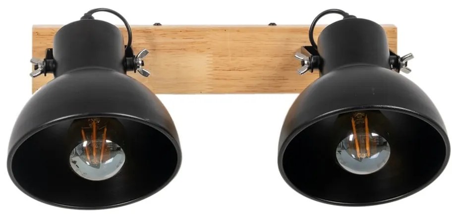 Черно-естествена стенна лампа – Ixia