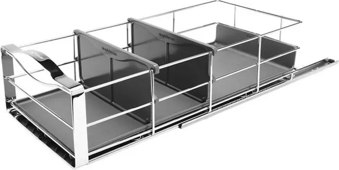 Плъзгащ се органайзер за шкаф Simplehuman KT1118, До 9 кг, 22.8x50.8x15.2 см, Инокс