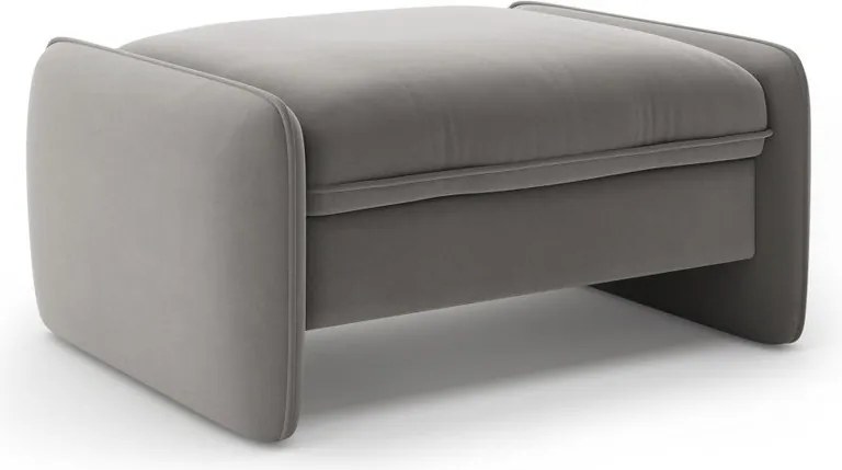 Тъмносива кадифена табуретка Georgia – Micadoni