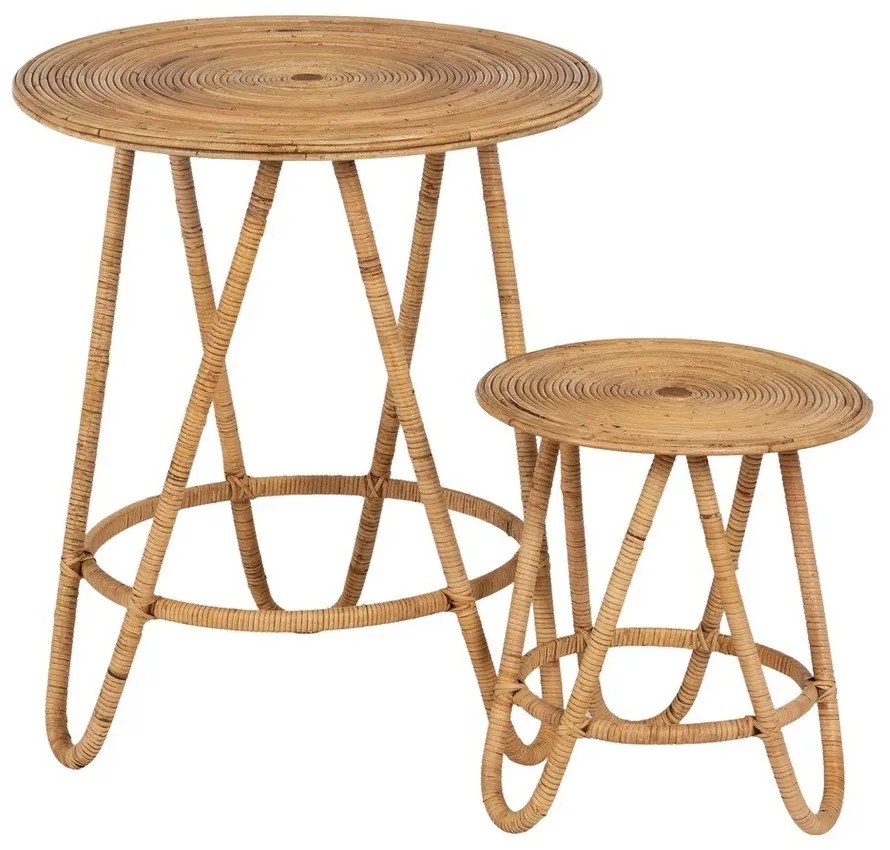 Ратанова кръгла странична масичка ø 60 cm – Ixia