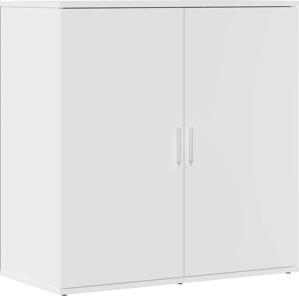 840513 vidaXL Сайдборд, бял, 79x38x80 см, инженерно дърво