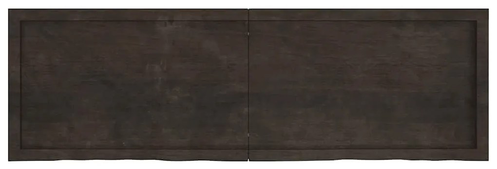 3156449 vidaXL Плот за маса тъмнокафяв 160x50x(2-6) см обработен масивен дъб