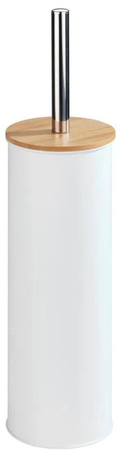 WENKO 24393100 - Четка за WC TORTONA 9,5x38,5 cm бяла/кафява