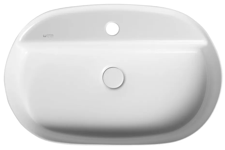 Бяла керамична мивка 60x40 cm Infinity Oval – Sapho