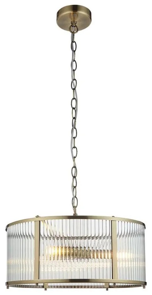 Endon 106282 - Полилей на верига RIDGETON 3xE14/6W/230V месинг