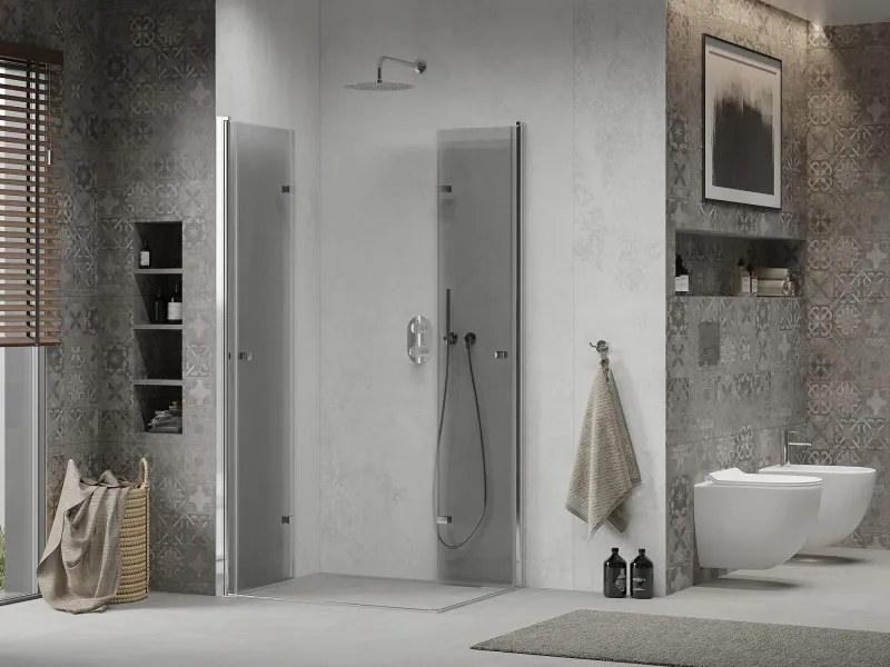 Mexen Lima Duo сгъваема душ кабина 100 x 90 см, прозрачна, хром - 856-100-090-02-00