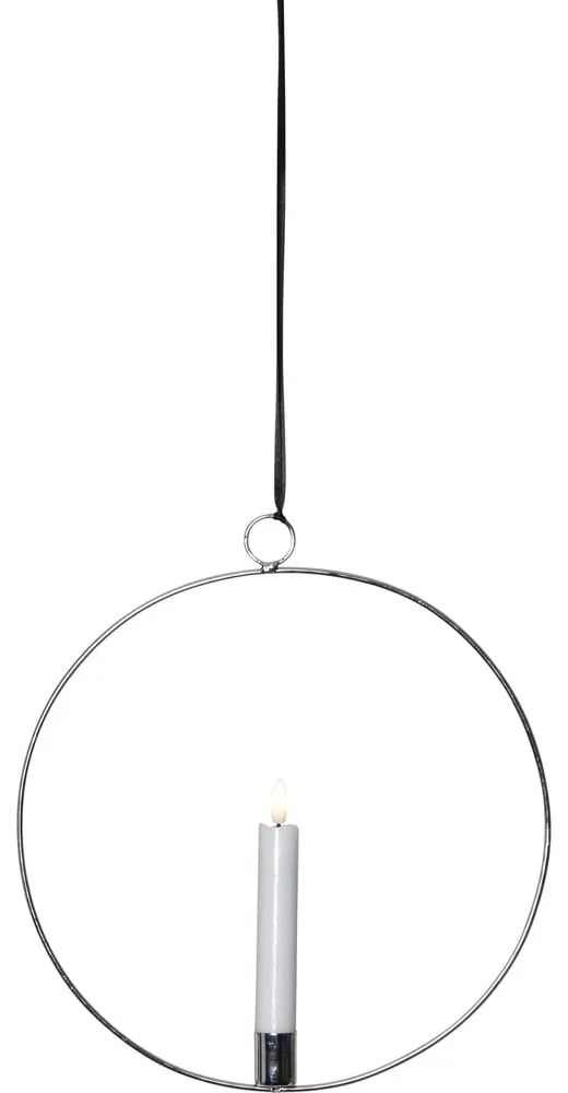 Светлинна декорация в сребристо Flamme Ring – Star Trading